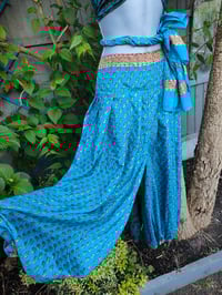 Image 5 of Milan hareem trousers with matching head scarf - turquoise upto 14 uk 