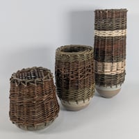 Image 1 of Ceramic and Willow Vases by Petals and Pots