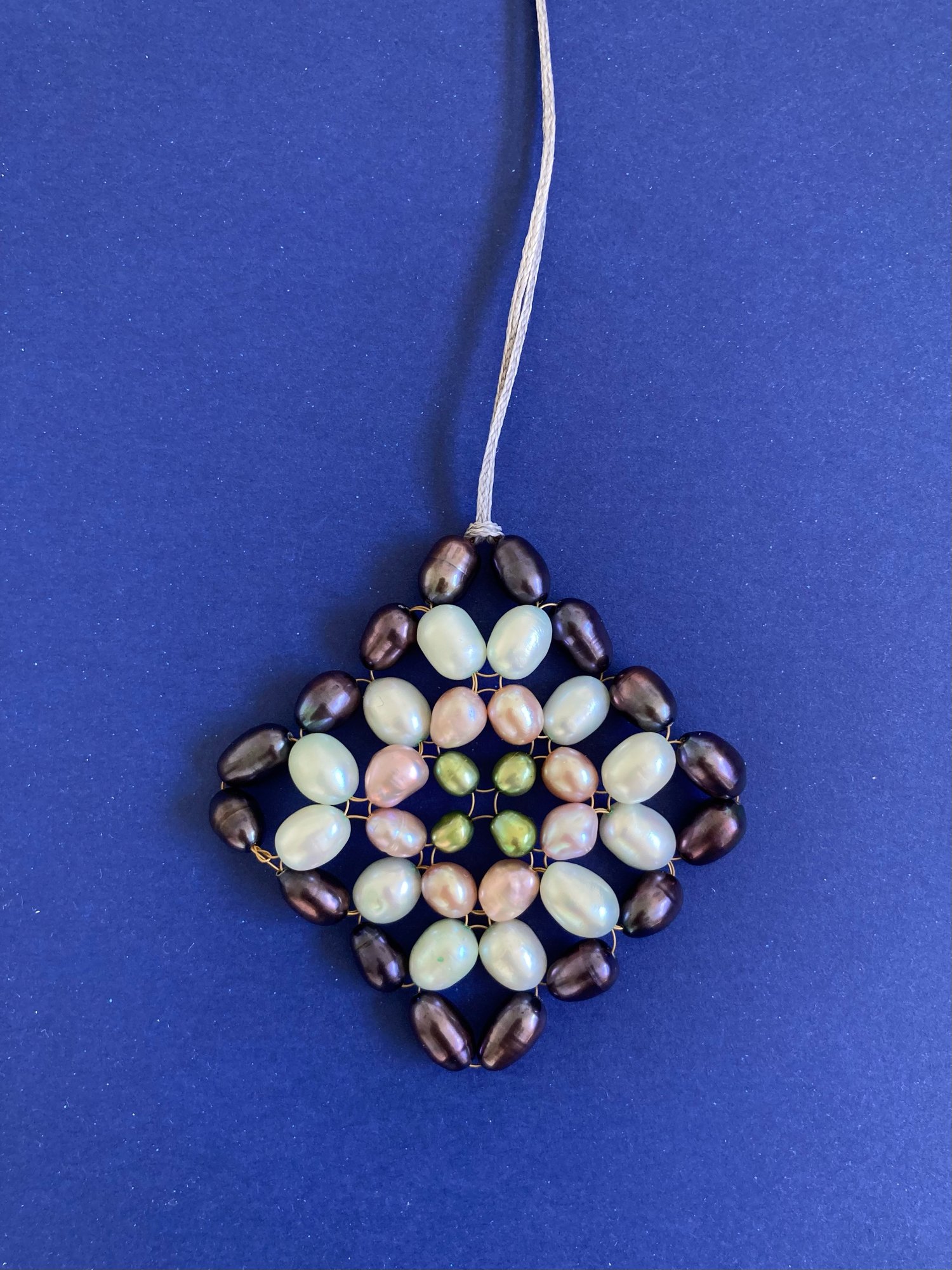 Image of Pearl Crochet Pendant II