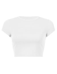Basic white crop top tee
