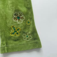 Image 1 of Vintage Velour green trousers 1-2 years