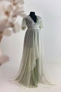 Image 1 of Photoshooting tulle dress Abriana | size S-M| sage and ecru