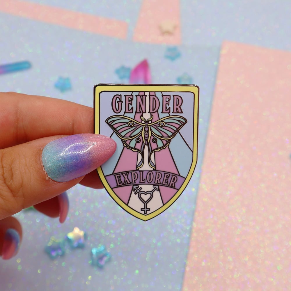 Image of Gender Explorer Enamel Pin