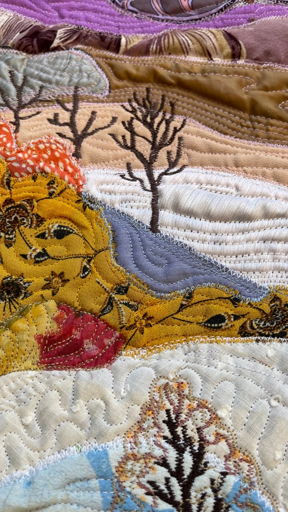 ‘Winter lace’ - winter art quilt, 57x54 cm Image 7