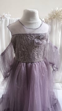 Image 3 of Tulle princess dress for photoshoots | Elvina | size 110 | dusty purple | photo props
