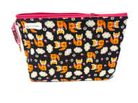 Fox and Flowers Med. wide bottom bag