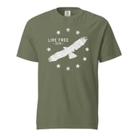 Image 5 of LIVE FREE 1776-  Distressed Unisex garment-dyed heavyweight t-shirt