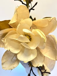 Image 3 of Cream magnolias headpiece 