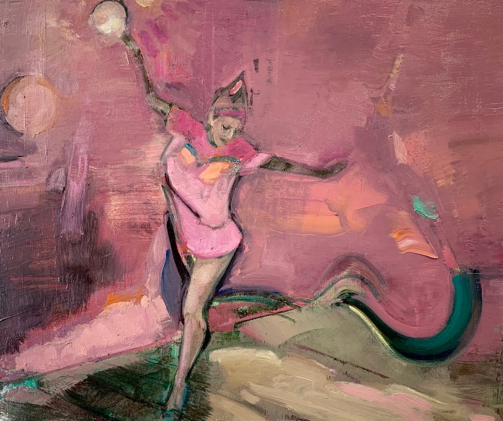 Image of Painting / maleri / "The light and shadow dance" / 50x60 cm