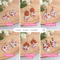 Image 2 of Fall Leaves Patterned Earrings