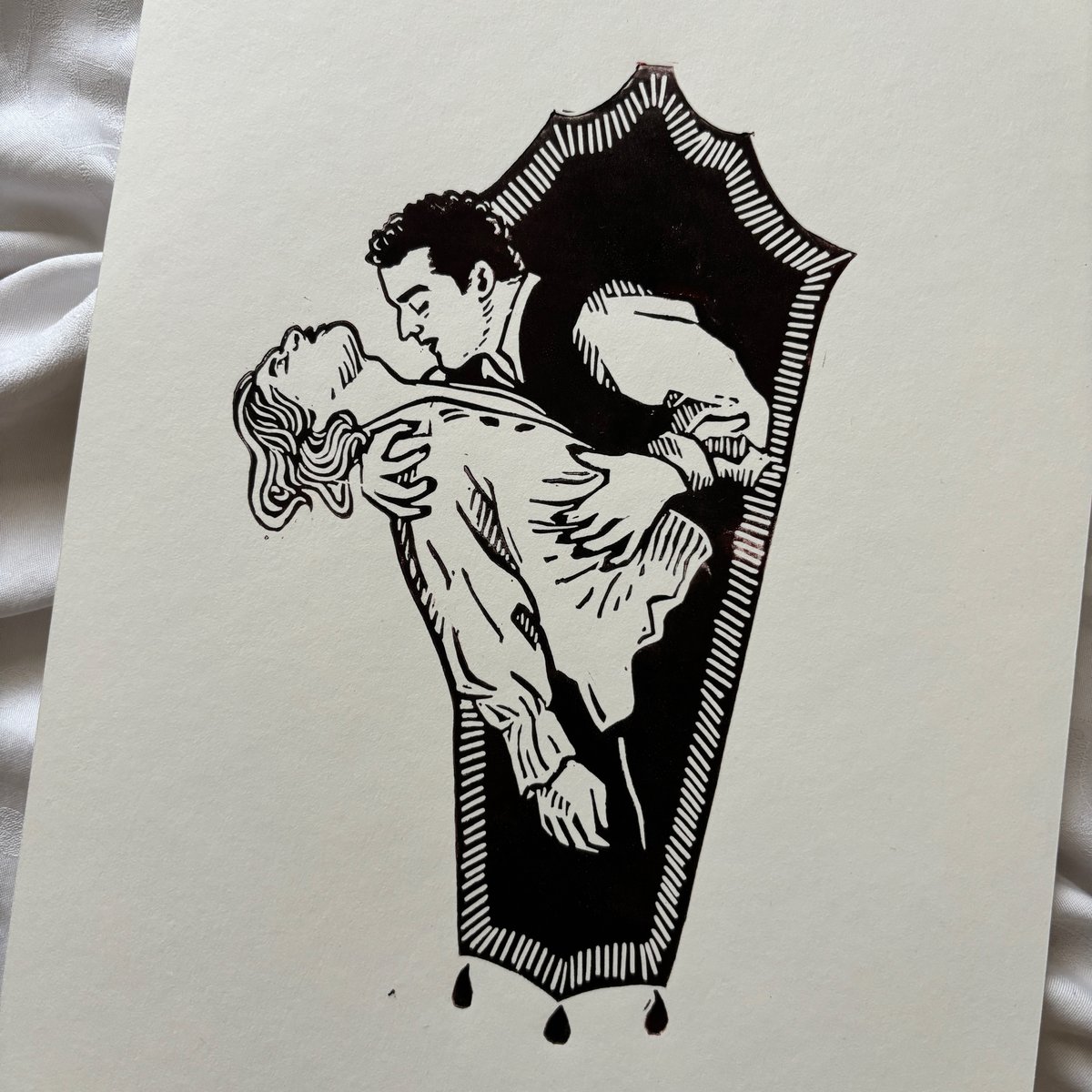 Image of Interview with the Vampire Lino Print