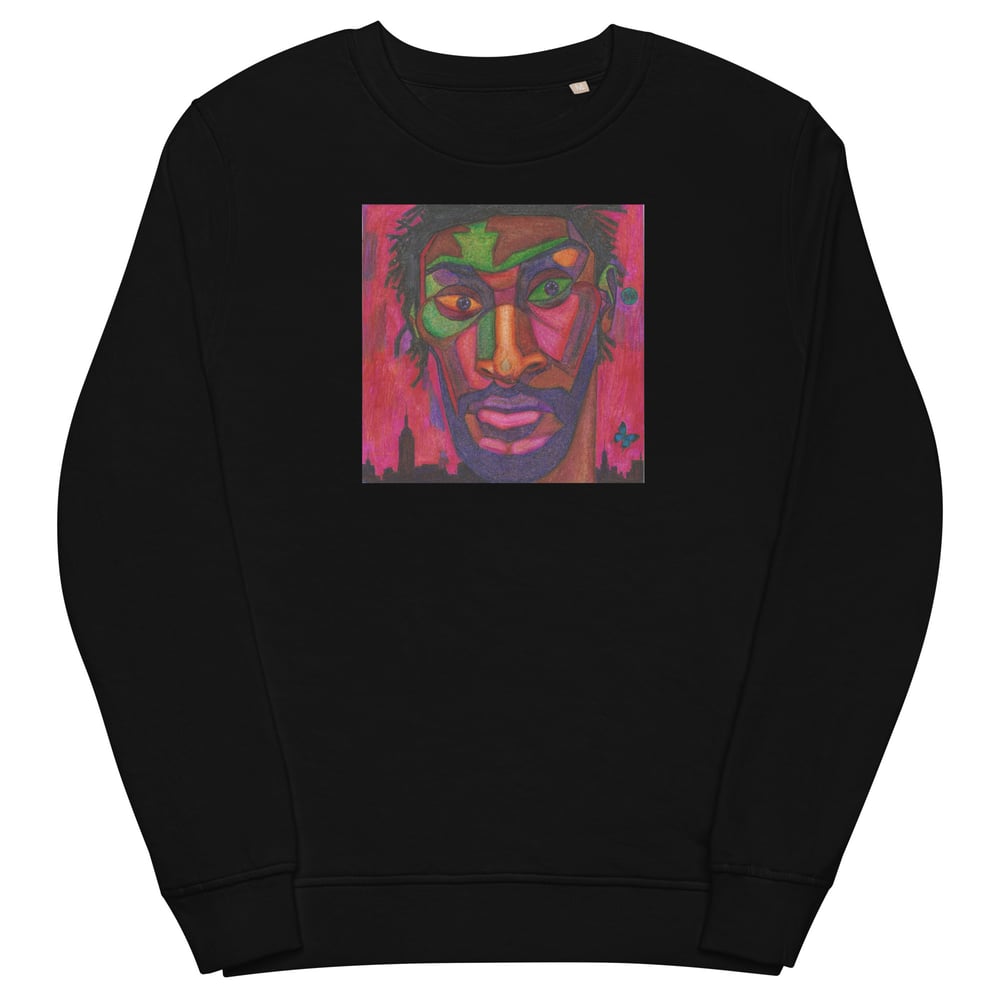 Image of Face mosaic- Unisex organic sweatshirt