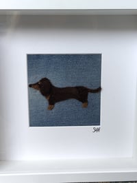 Image 2 of Dachshund Fibre Art 