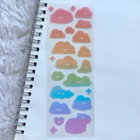 Image 1 of Rainbow Clouds Deco Sticker Sheet
