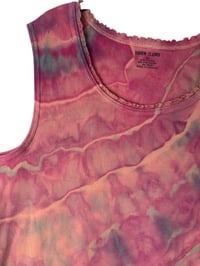 Image 3 of ♻️ UPCYCLED 3X PLUS Rib Knit Tank in Warm Muted Geode Ice Dye