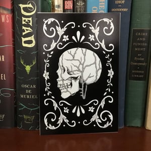 Circulation Skull And Fliligree Print On board