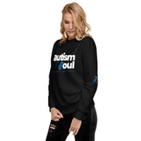 Image 6 of autism soul unisex Premium Sweatshirt black front, back and sleeve print