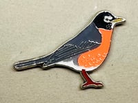 Image 2 of American Robin - No.85 - UK Birding Pins - Enamel Pin Badge