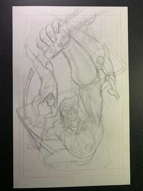 Image of MONKEY PRINCE #4 cover original art