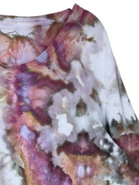 Image 3 of ♻️ UPCYCLED XXL Ladies Long Sleeve Top in Moody Watercolor Ice Dye