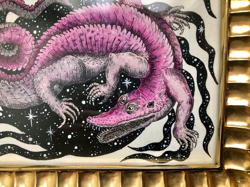 Image of Space Gator Painting