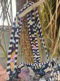 Image 4 of Wanderlust- quilted cotton block print tote - reversible