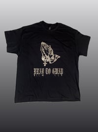 Image 1 of  “Pray To Gwap” Black Tshirt (Silver Glitter) 
