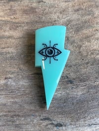 Image 2 of Light Blue Lightning Bolt Cabochons