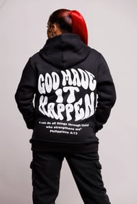 Image 1 of Black Cotton Zip Up Hoodie