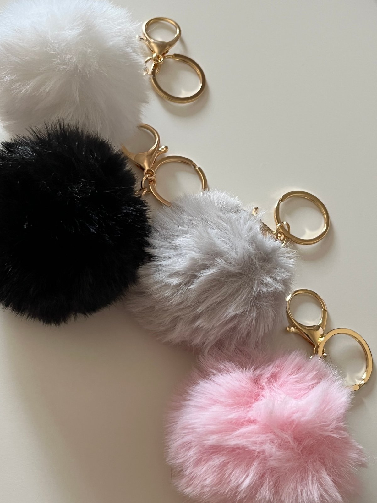 Pink pom pom on sale keyring