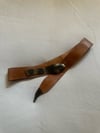 70s leather and metal SNAKE belt 