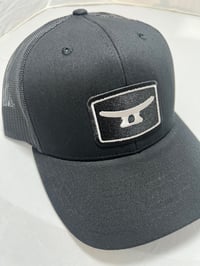 Black/ Black W/ Black Embroidery Patch Richardson Trucker