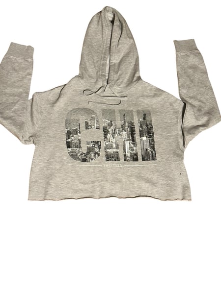 Image of CHI Crop Hoodie Gray