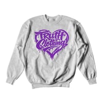 “Truth & Hearts” Crewneck | Heather Grey | Glitter Series