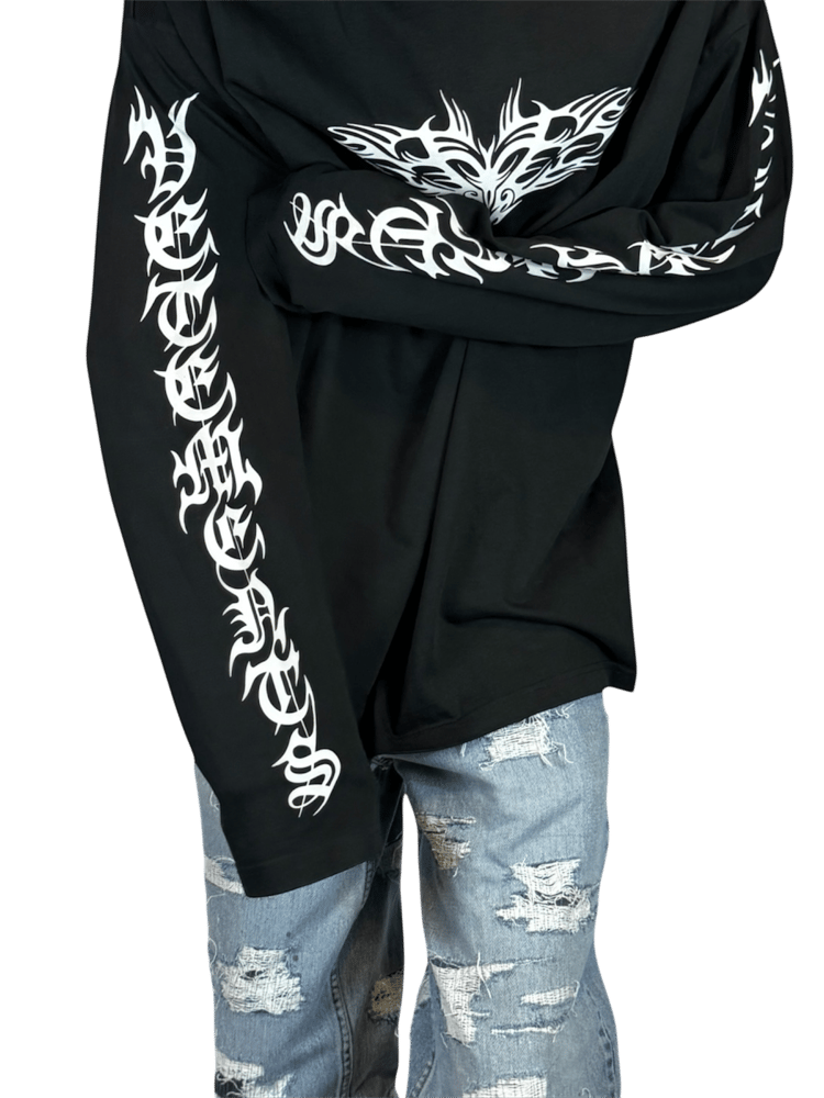 Image of Vetements Black Gothic Logo Longsleeve