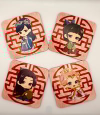 Image 1 of ✨ Set de 4 Dessous de Verre – “Les Carnets de l’Apothicaire” 🍵🌸