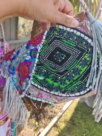 Image 6 of Chilean Bag - white tassles / fringes and Silver strap 3