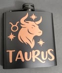 Taurus Zodiac Flask Gifset- Rose Gold Taurus the Bull Edition