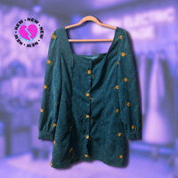 Image 1 of SUNFLOWER RIOT CORDUROY CIDER DRESS |LARGE