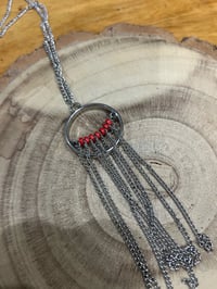 Image 1 of Long fringe chain/ orange 