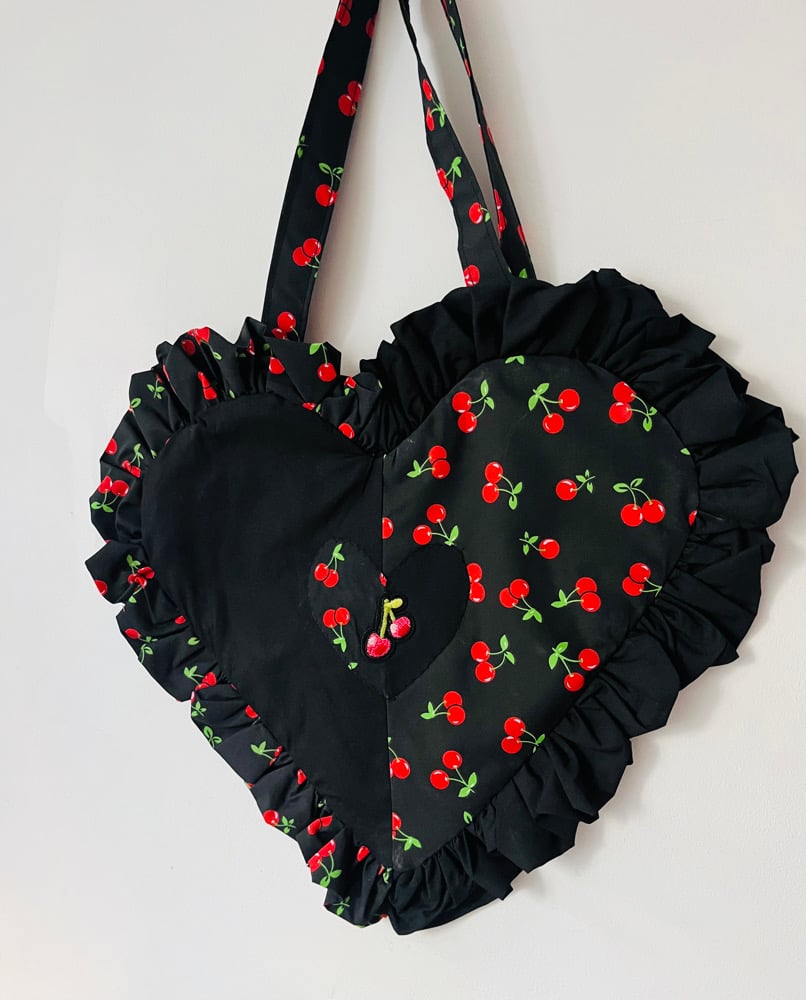Image of Wild Cherry Heart Bag – 90s Grunge x Y2K Glam 🖤