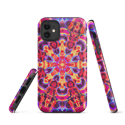 Psychedelic Tough iPhone case - Red Purple Burst