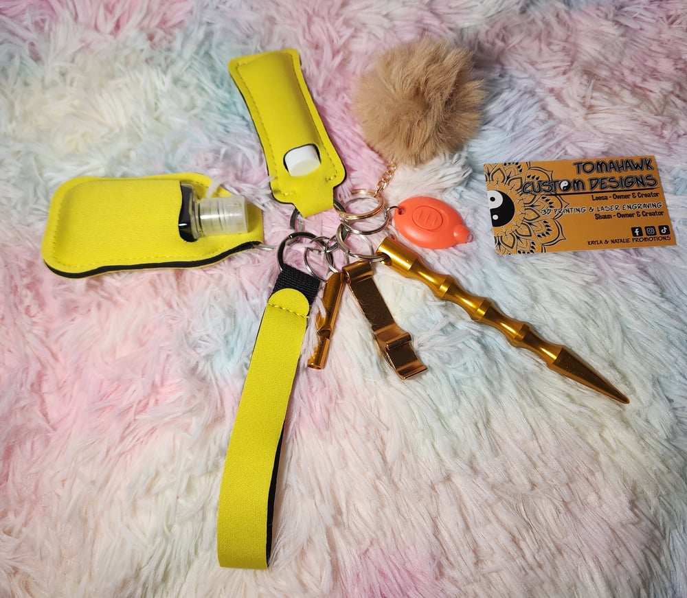Image of Yellow keychain set