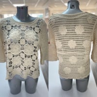Image 3 of Flora 3/4 Sleeve Crochet Top 