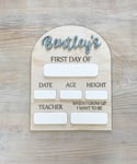 Personalised First Day Board