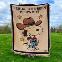 Image of “Should’ve Been A Cowboy” Woven Blanket
