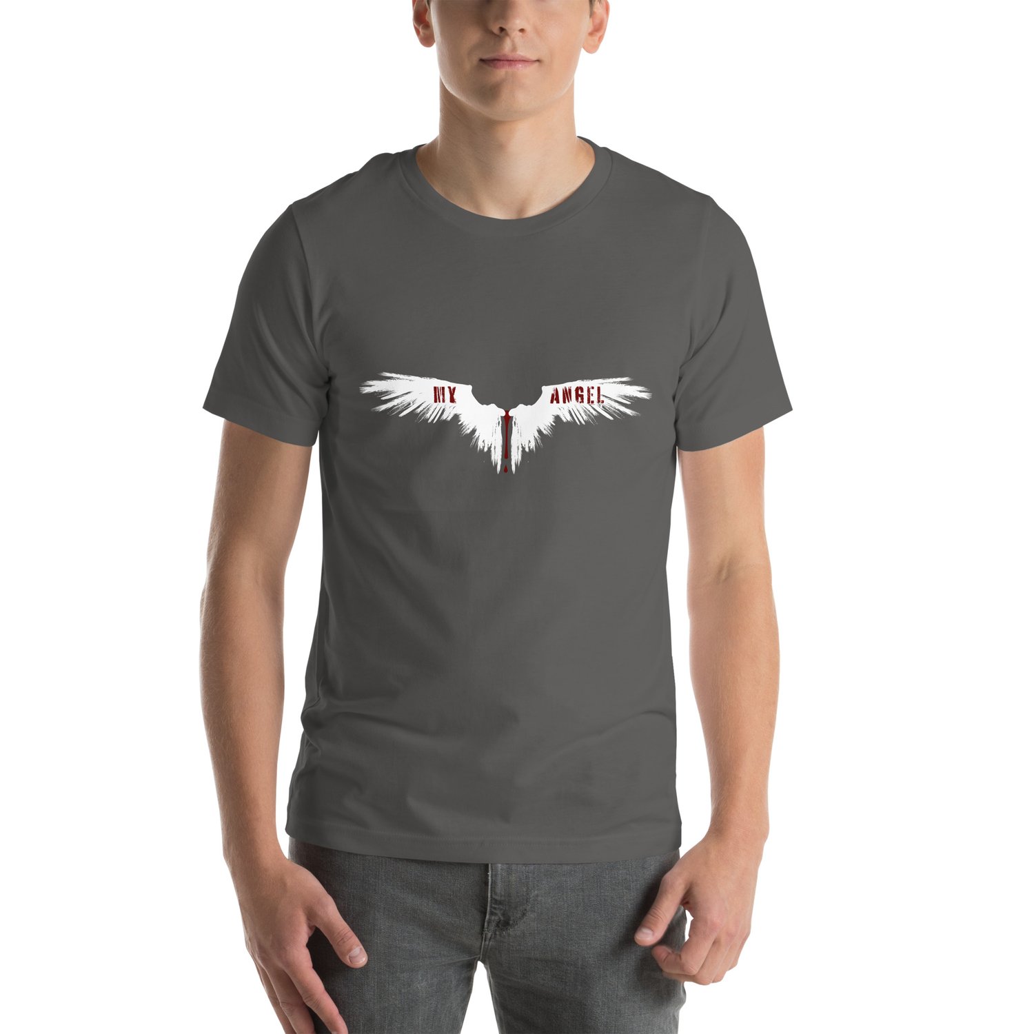 Image of Unisex t-shirt my angel white wings 