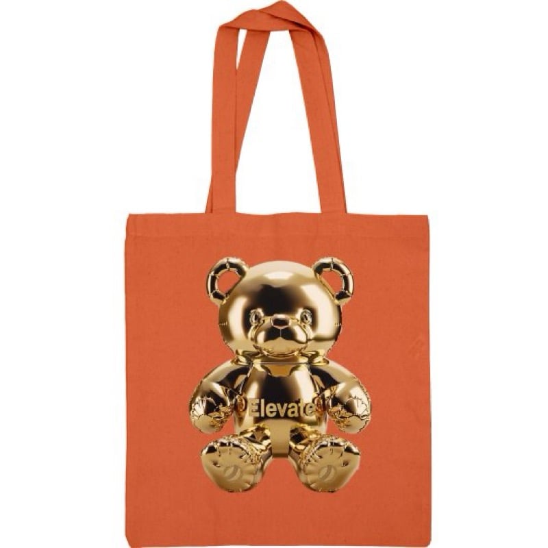 Image of Elevate Canvas Tote- Teddy Bear (Red, Orange & Blk)