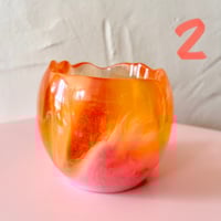 Image 3 of Amber/Pink Resin Bowls