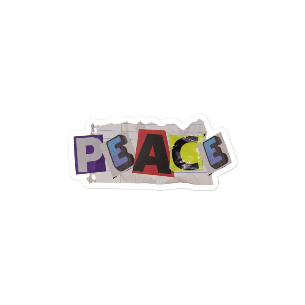 Image of 'Peace' logo vinyl sticker